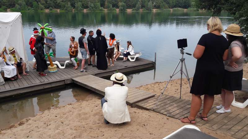 Stummfilm Dreh am See