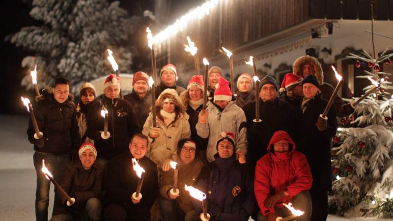 HüttenEvent Aktivitäten Fackelwanderung