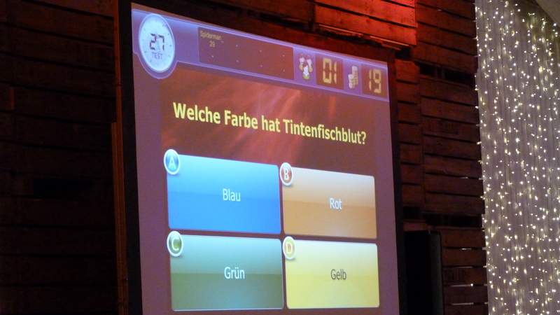 Frage im Quiz TeamDuell