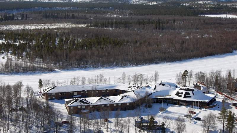 Hotel Ivalo Luftausnahme Tag Winterzauber in Finnisch Lappland