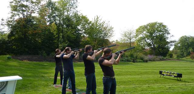 Mobile Tontaubenanlage mit Lasertechnik