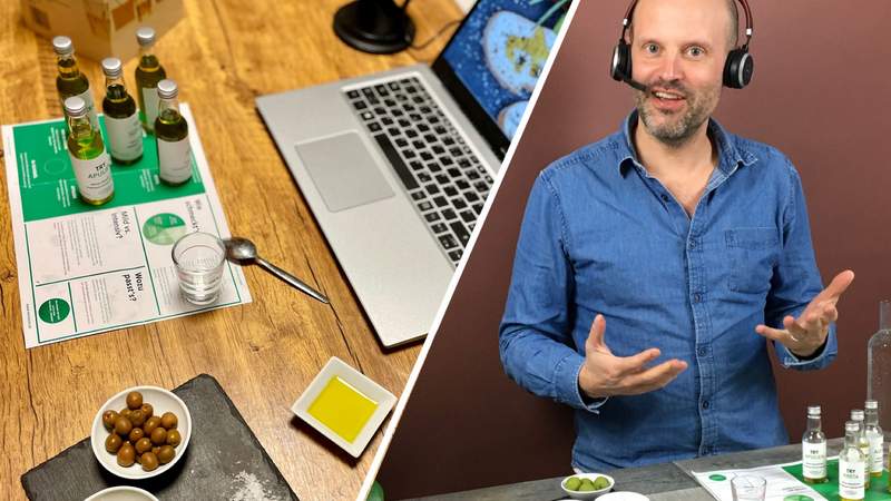 Willkommen beim Olivenöl-Tasting mit TRY FOODS Online Olivenöl-Tasting
