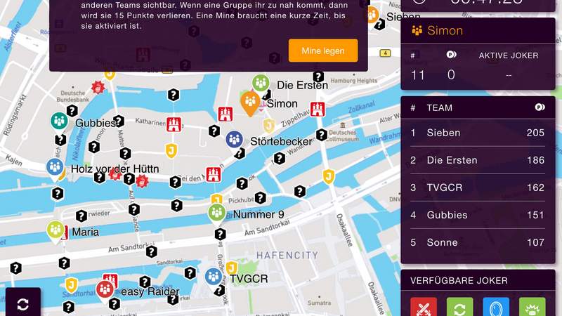 Screenshot iPad Rally Hamburg