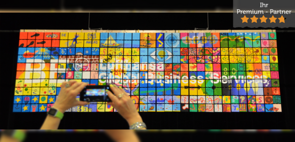 Weihnachtsfeier mit Action Painting