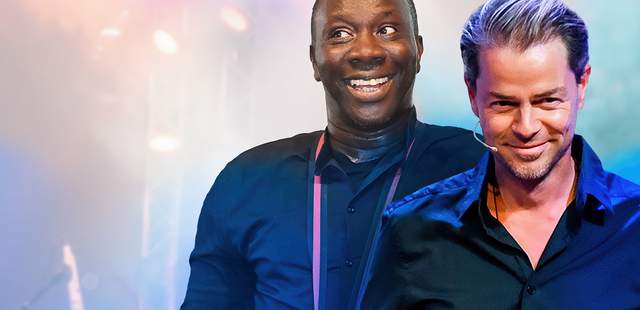 Drum Conversation Gründer Uwe Lennard Grohn und Ismael Seck DRUM CONVERSATION