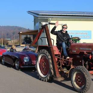 Geocaching-Puzzle als Oldtimer Tour