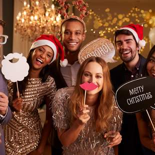 Weihnachtsfeier Weihnachten Teamfoto