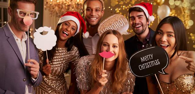 Weihnachtsfeier Weihnachten Teamfoto