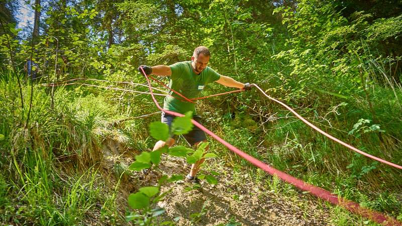 Survival Training abseilen Survival Training fixirtes Doppelseil