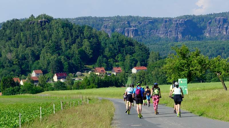 Roller Downhill Fahrt