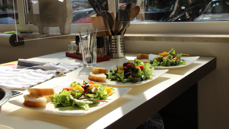 Drei Salat Vorspeißenteller Drei Salat Vorspeißenteller