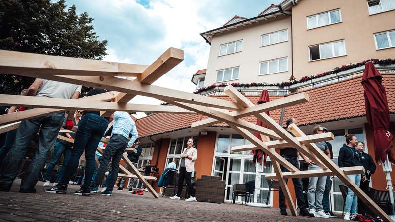 Brückenbau à la Leonardo da Vinci