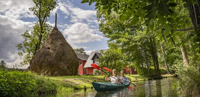 Paddel & Bogen im Spreewald auf dem Kräutermühlenhof Burg