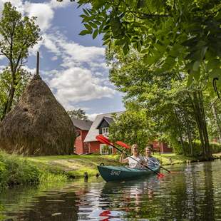 Paddel & Bogen im Spreewald auf dem Kräutermühlenhof Burg