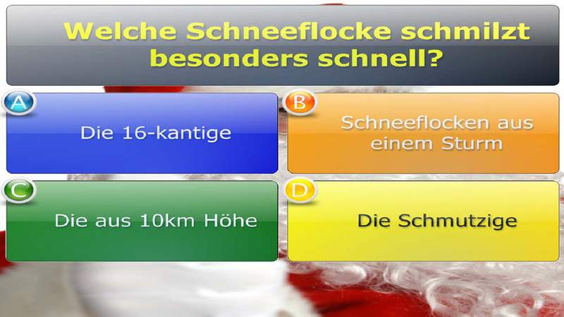 Weihnachtsfrage Connect Quiz und Gameshow