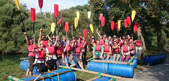 Firmenevent Floßfahrt