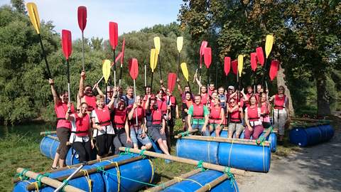 Firmenevent Floßfahrt