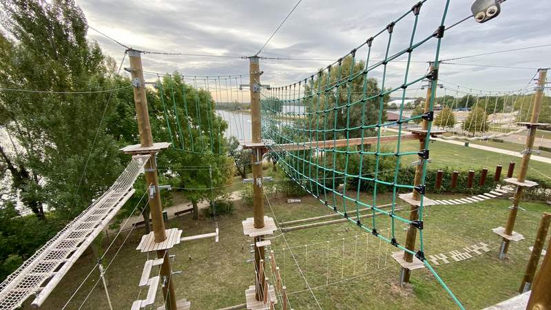 Klettern im Hochseilgarten