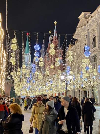 Ganzjährige Dekoration in der City