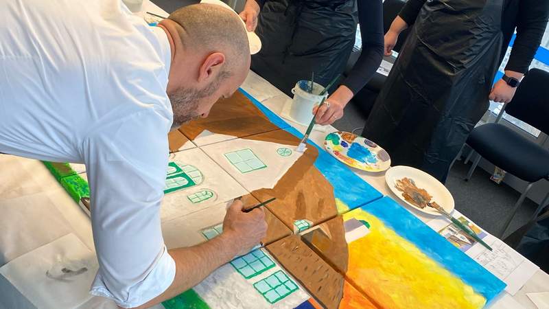 Kunstwerke, Kunstworkshop, Puzzle Painting