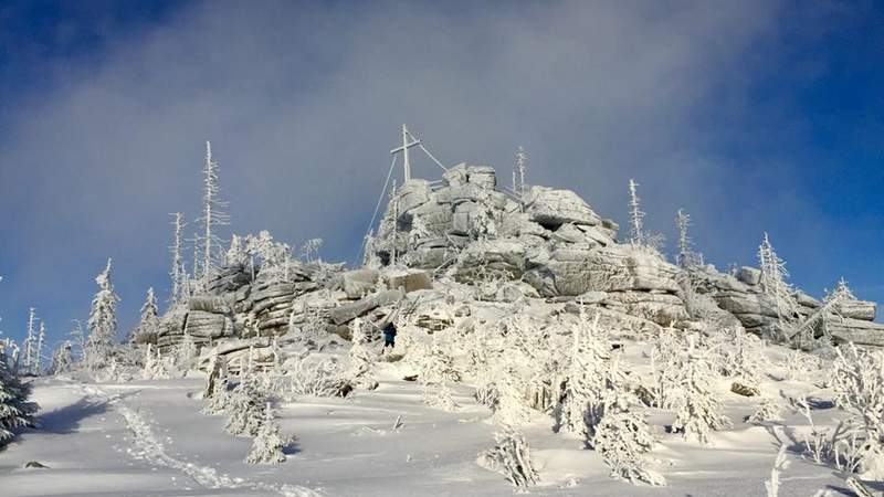 Zipflbob-Schneeschuhtour in Niederbayern