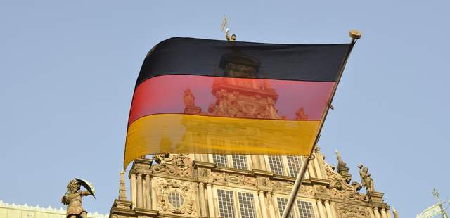 Deutschlandfahne in Bremen 