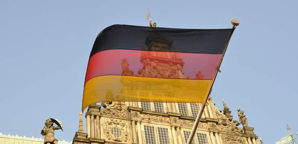 Deutschlandfahne in Bremen 