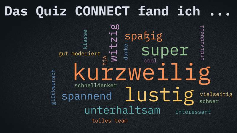 Das Quiz CONNECT fand ich ...