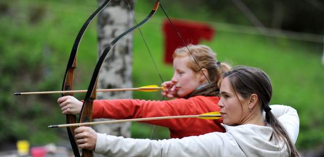 Bogenschießen Titel Der Spaß-Team-Parcours