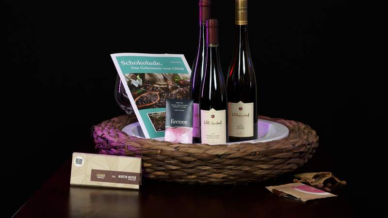 Wein-Schokoladen-Degustation - Tasting-Box Wein- & Schokoladen-Tasting
