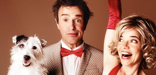 witzige Hunde Tiere Show