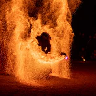 Funkenstab Feuershow Finale Feuershow Firmenfeier