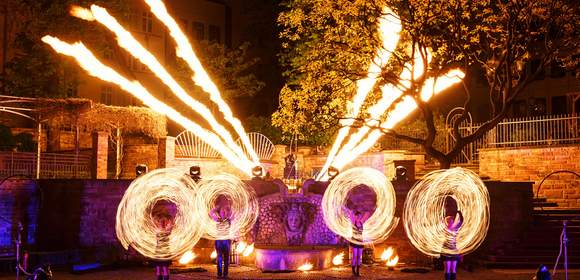 Feuershow zur Luminale