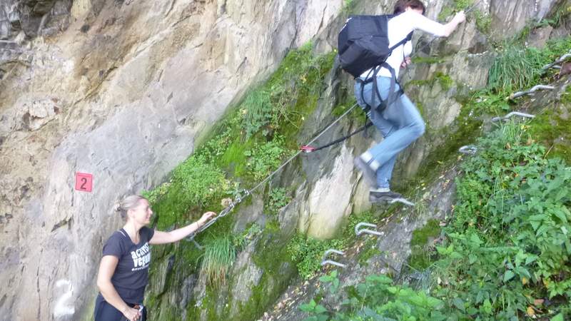 Klettersteig im Mittelrheintal - Teamspannung