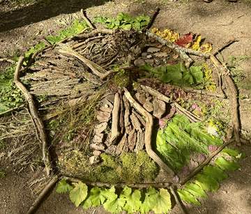 Mandala legen Naturerlebnis-/Entschleunigungstag für Teams