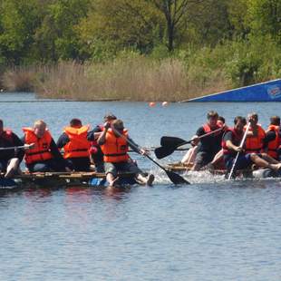 Teamevent Floßbau & Floßfahrt