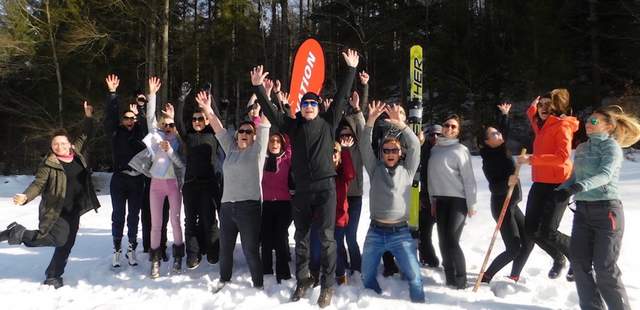 Teamevent im Schnee