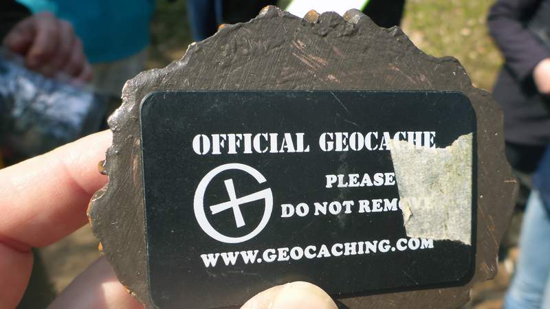 Fund des caches beim Geocaching