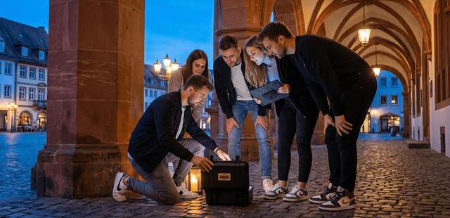 Verbrecherjagd bei Nacht in Bonn