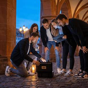 Verbrecherjagd bei Nacht in Berlin