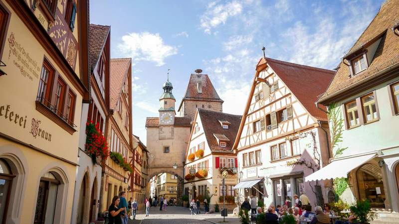 Altstadt Weihnachtsmarkt in Rothenburg ob der Tauber
