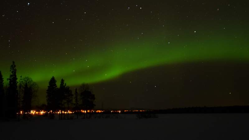 Polarlicht am Polarkreis