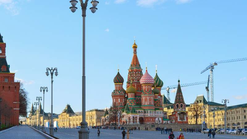 Basilius-Kathedrale auf dem Roten Platz in Moskau