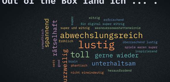 Feedback als Wordwolke zu Out of the Box