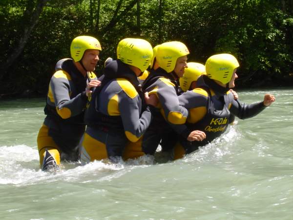 Floßbau mit Abenteuer im Allgäu