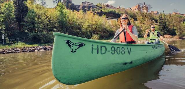 Kanutour auf dem Neckar Kanutour auf dem Neckar