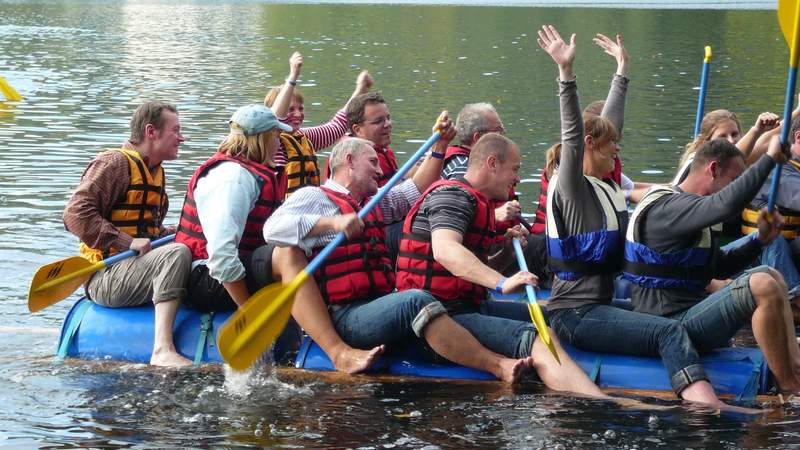 Firmenevent Floßfahrt