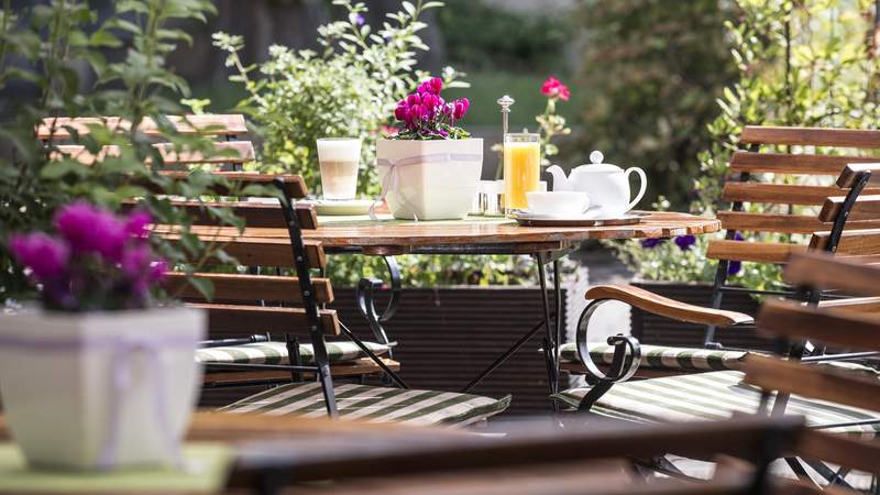 Terrasse 4-Sterne Hotel in der Lutherstadt Wittenberg