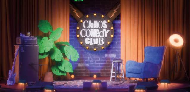 Bühnenbild Chaos Comedy Club Comedy für eure Firmenfeier | KOMPAKT