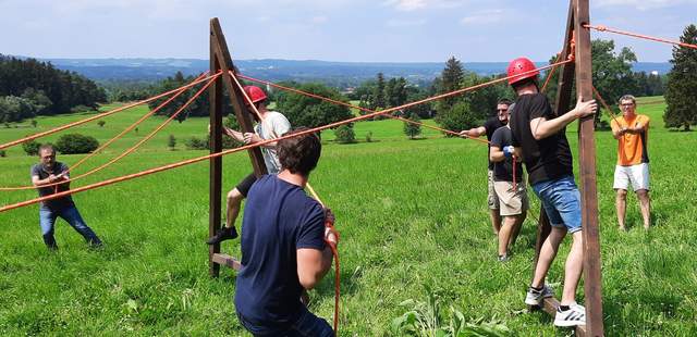 Laufendes A Hindernisparcours